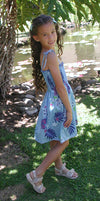 Hibiscus Blooms girl's elastic tube dress