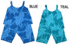 Tropical Garden Lei Girl's Capri Set