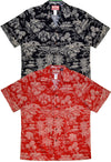 Woodcut Polynesian Island Men's Shirt