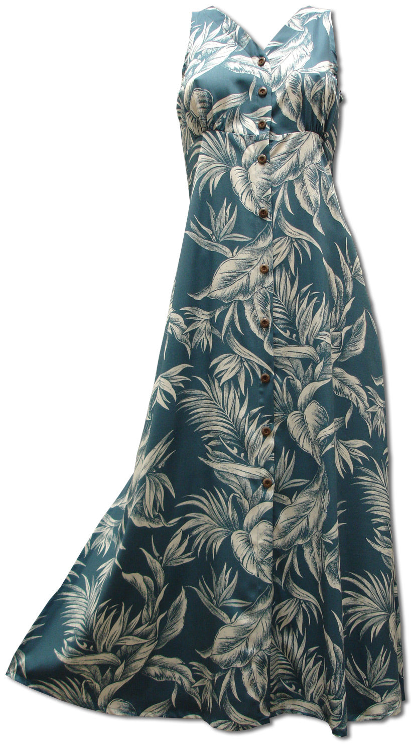 Tropical Paradise Button Front Long Tank