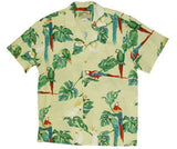 Tropical Parrots Men's Rayon aloha shirt