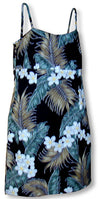 Tropical Plumeria Fern Empire Dress