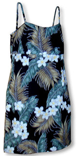 Tropical Plumeria Fern Empire Dress