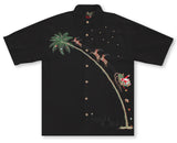 Up, Up and Away Flying Santa Men's Embroidered Shirt