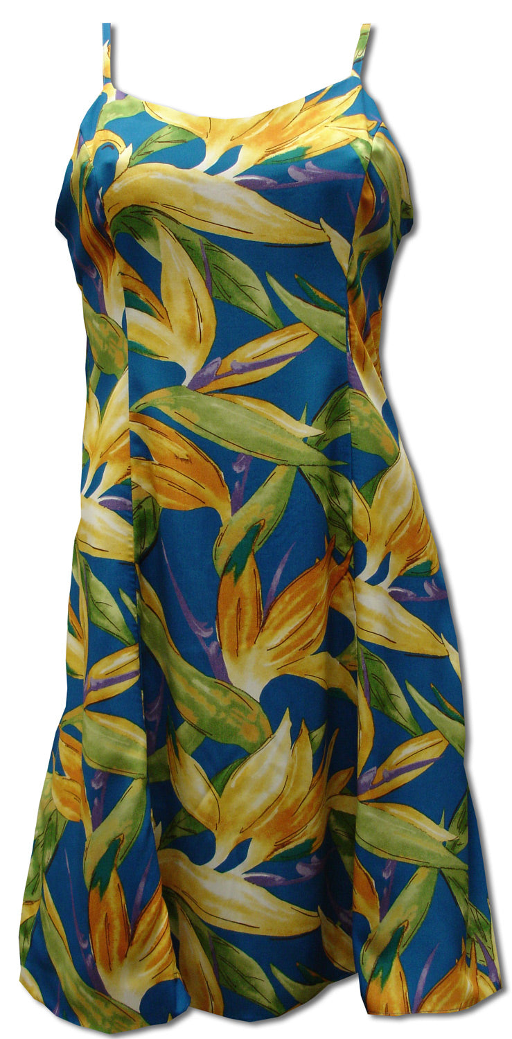 Watercolor Bird of Paradise Empire Fit Princess Flared
