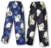 White Hibiscus Monstera Capri Pants
