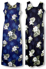 White Hibiscus Monstera Slit Tank
