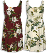 White Orchid Hibiscus Empire Tie Front