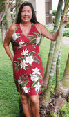 White Orchid Hibiscus Empire Criss Cross Halter