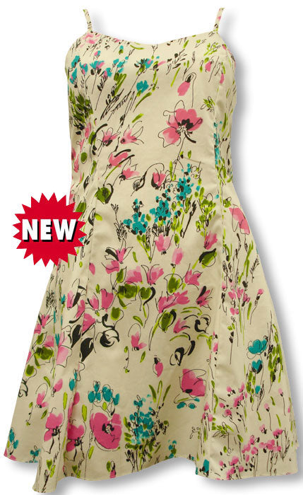 Wild Flower Splash Empire Fit Princess Flared