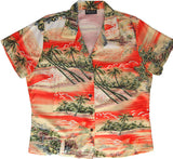 Family Print - Paradise Island Surf Women's Aloha Blouse