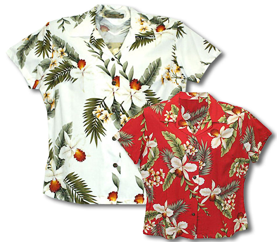 Hawaiian Orchid Women's Fitted Blouse