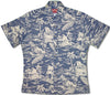 Woodcut Hawaiian Businessman's Reverse Shirt