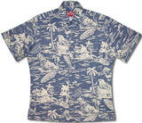 Woodcut Hawaiian Businessman's Reverse Shirt